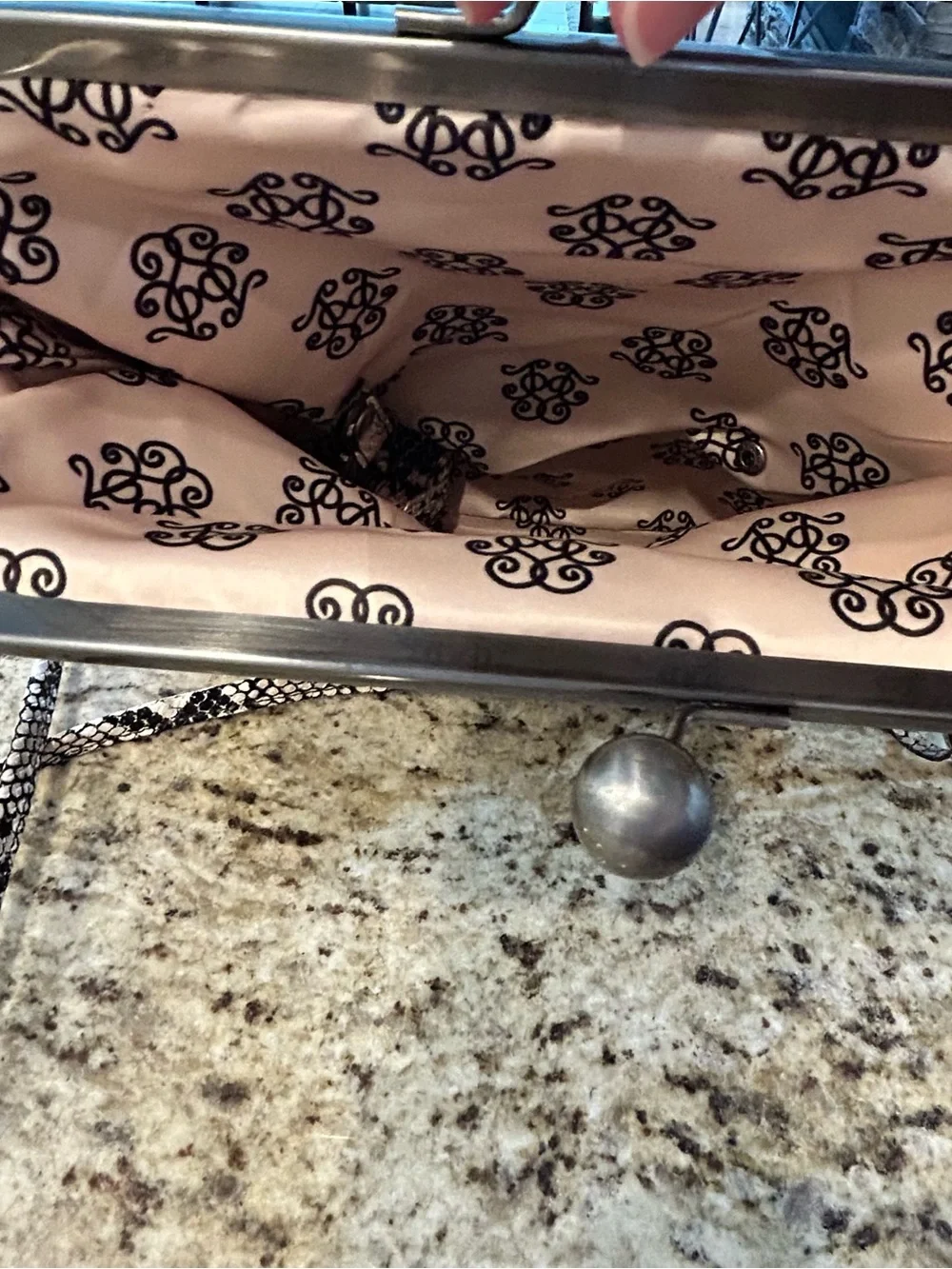 Jessica Simpson Snake Print Crossbody Bag like new. Keychain & card holder too